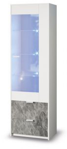 ПРАГА - Вітрина 1Д2Ш  (Світ меблів СОФІЯ)