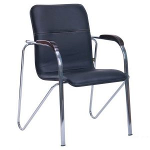 Стілець Самба хром горіх Скаден чорний без канта ID:13737