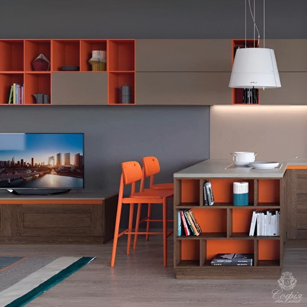 Кофейна кухня #4 без ручок з підсвіткою Кофейна кухня #4 без ручок з підсвіткою - Світ меблів СОФІЯ