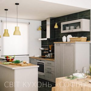 Класична кухня #12 у світло-молочному кольорі ID:14853