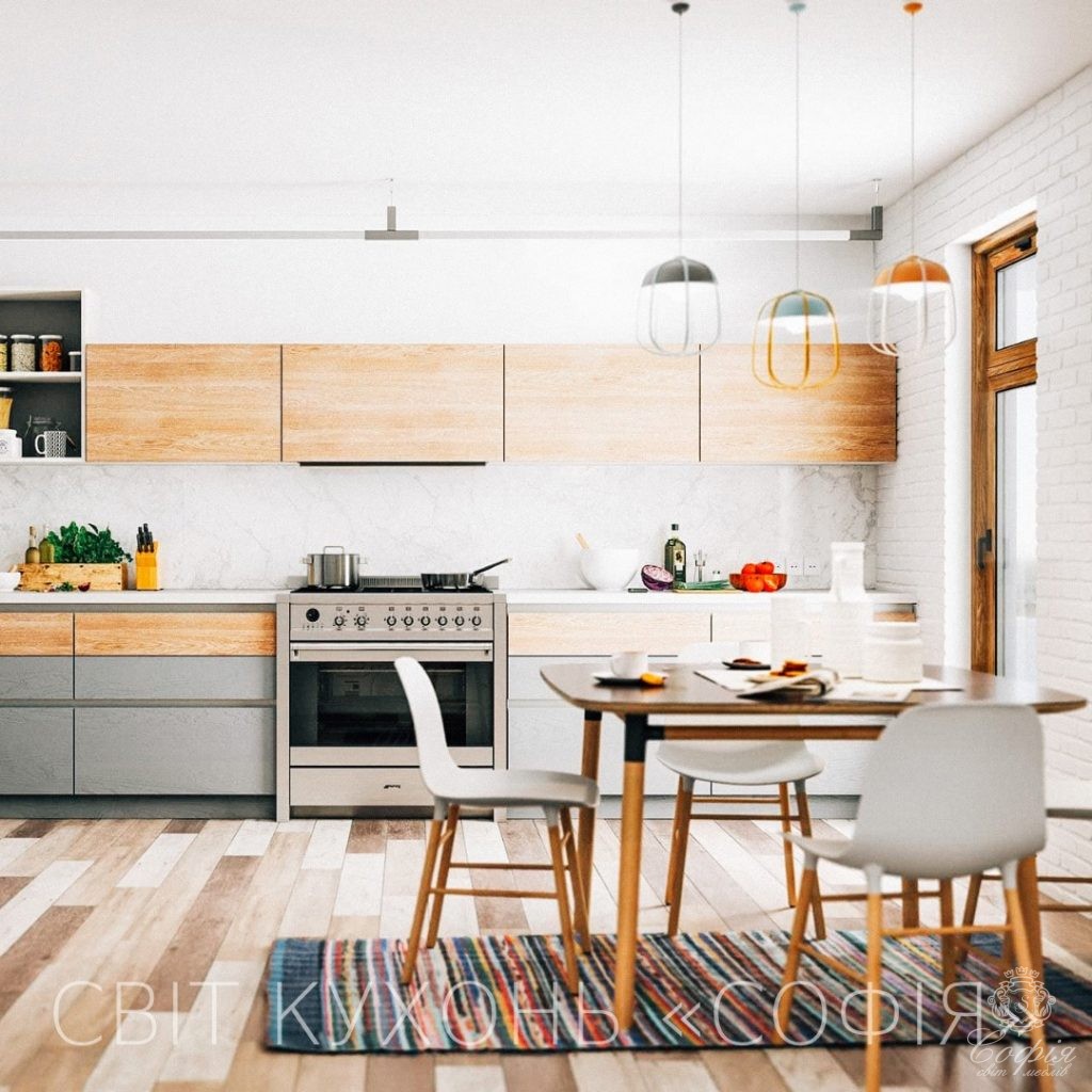 Фото Домашня кухня #19 під дерево з елементами сірого кольору - Світ меблів СОФІЯ