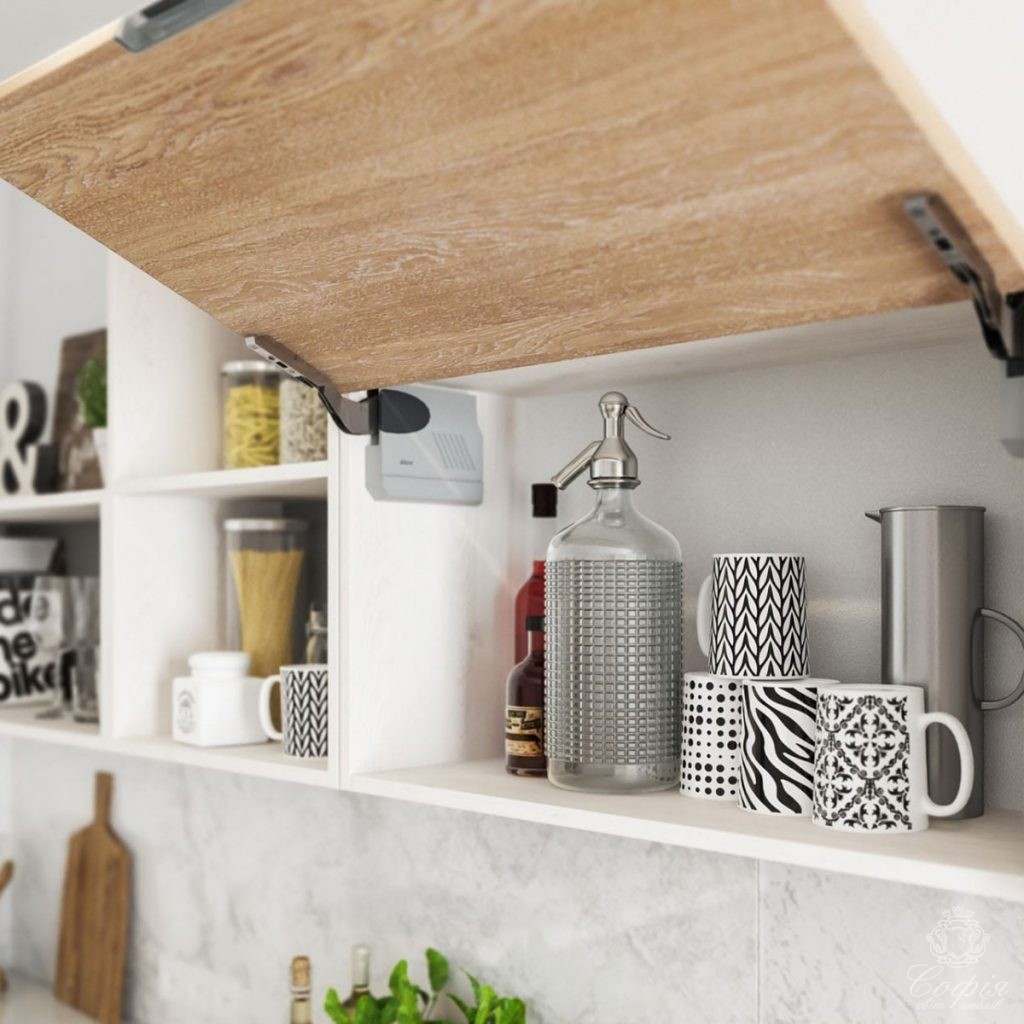 Домашня кухня #19 під дерево з елементами сірого кольору - Світ меблів СОФІЯ