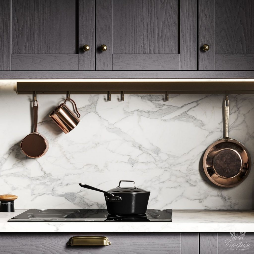 Класична кухня #22 під дерево з сірим покриттям - Світ меблів СОФІЯ