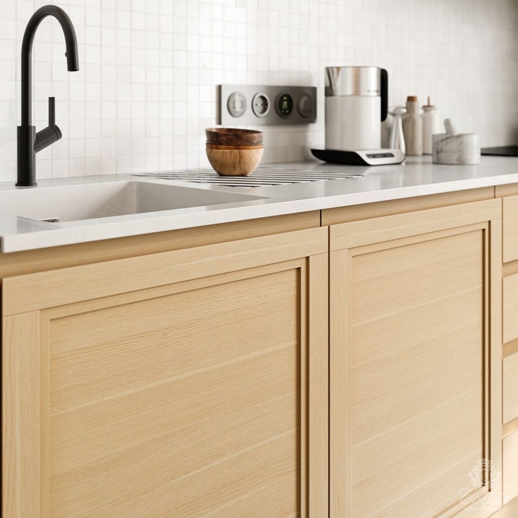 Класична кухня #40 під дерево з елементами білого кольору Класична кухня #40 під дерево з елементами білого кольору - Світ меблів СОФІЯ